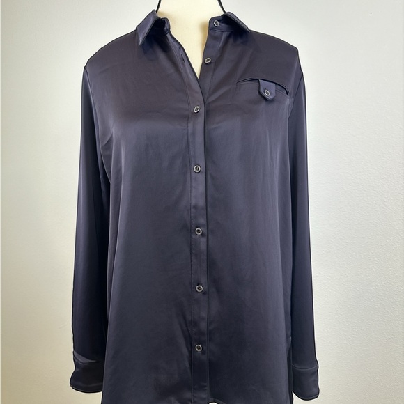 Ro & De Tops - Ro & De Midnight Blue Blouse
